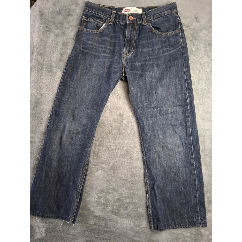 Levis 505 Regular Jeans Boys 30x30‎ 20 Reg  Dark Blue Straight Leg.